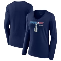 Women's Fanatics Branded Navy Colorado Avalanche 2022 Stanley Cup Champions Celebration V-Neck Long Sleeve T-Shirt -Fanatics Clothing Shop 5908425 ALT