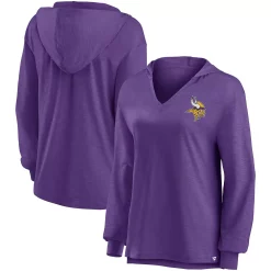 Women's Fanatics Branded Purple Minnesota Vikings Jumper V-Neck Pullover Hoodie