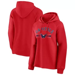 Women's Fanatics Branded Red Washington Capitals Perfect Play Raglan Pullover Hoodie