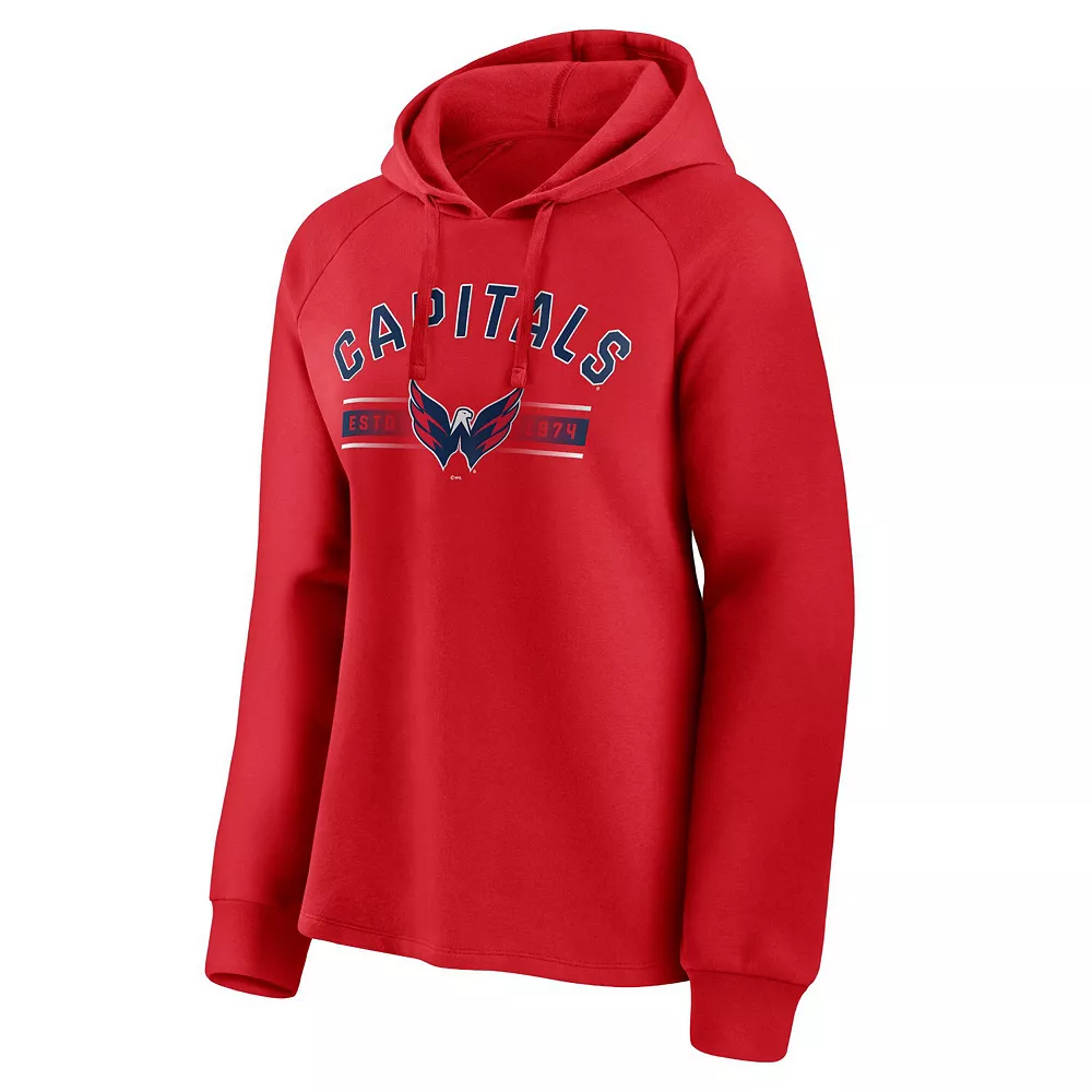 Women's Fanatics Branded Red Washington Capitals Perfect Play Raglan Pullover Hoodie 5 Women's Fanatics Branded Red Washington Capitals Perfect Play Raglan Pullover Hoodie - Image 3