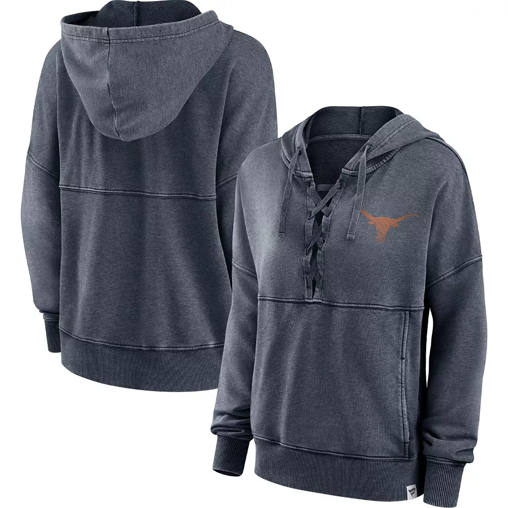 Women's Fanatics Branded Heathered Charcoal Texas Longhorns Overall Speed Lace-Up Pullover Hoodie 3 Women's Fanatics Branded Heathered Charcoal Texas Longhorns Overall Speed Lace-Up Pullover Hoodie