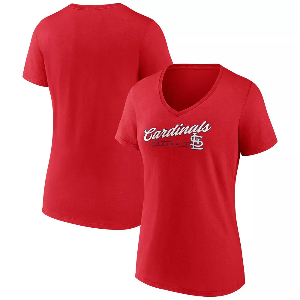 Women's Fanatics Branded Red St. Louis Cardinals One & Only V-Neck T-Shirt 4 Women's Fanatics Branded Red St. Louis Cardinals One & Only V-Neck T-Shirt - Image 2