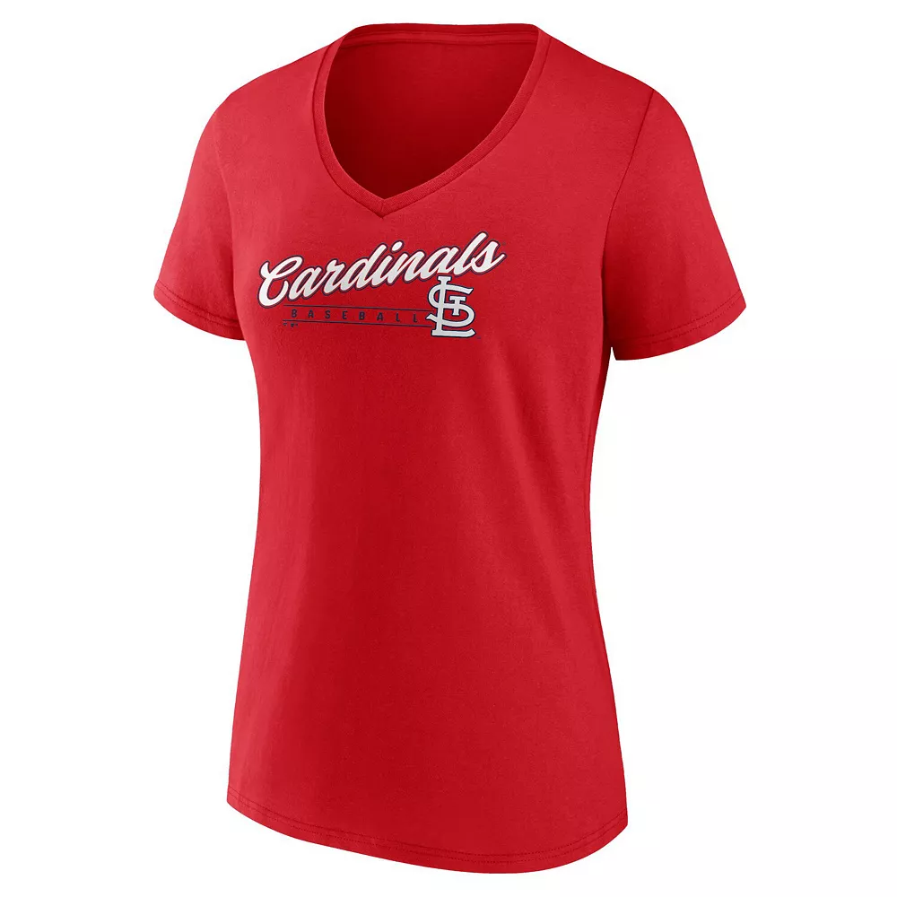 Women's Fanatics Branded Red St. Louis Cardinals One & Only V-Neck T-Shirt 5 Women's Fanatics Branded Red St. Louis Cardinals One & Only V-Neck T-Shirt - Image 3