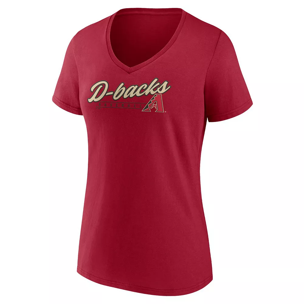 Women's Fanatics Branded Red Arizona Diamondbacks One & Only V-Neck T-Shirt 5 Women's Fanatics Branded Red Arizona Diamondbacks One & Only V-Neck T-Shirt - Image 3