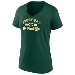 Women's Fanatics Branded Green Green Bay Packers Slogan V-Neck T-Shirt -Fanatics Clothing Shop 5916097 ALT2