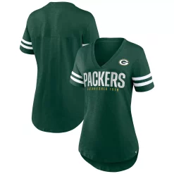 Women's Fanatics Branded Green Green Bay Packers Speed Tested V-Neck T-Shirt -Fanatics Clothing Shop 5916380 ALT