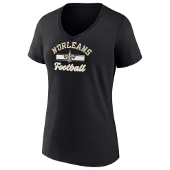Women's Fanatics Branded Black New Orleans Saints Slogan V-Neck T-Shirt -Fanatics Clothing Shop 5916447 ALT2