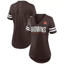 Women's Fanatics Branded Brown Cleveland Browns Speed Tested V-Neck T-Shirt -Fanatics Clothing Shop 5916585 ALT