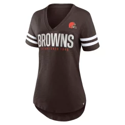 Women's Fanatics Branded Brown Cleveland Browns Speed Tested V-Neck T-Shirt -Fanatics Clothing Shop 5916585 ALT2
