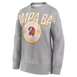 Women's Fanatics Branded Heathered Gray Tampa Bay Buccaneers Jump Distribution Tri-Blend Pullover Sweatshirt -Fanatics Clothing Shop 5917023 ALT2
