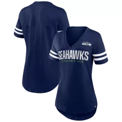 Women's Fanatics Branded College Navy Seattle Seahawks Speed Tested V-Neck T-Shirt -Fanatics Clothing Shop 5917033 ALT