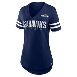 Women's Fanatics Branded College Navy Seattle Seahawks Speed Tested V-Neck T-Shirt -Fanatics Clothing Shop 5917033 ALT2