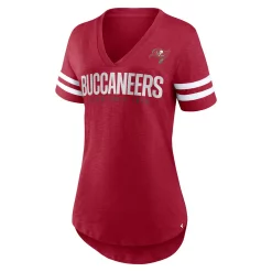 Women's Fanatics Branded Red Tampa Bay Buccaneers Speed Tested V-Neck T-Shirt -Fanatics Clothing Shop 5917080 ALT2