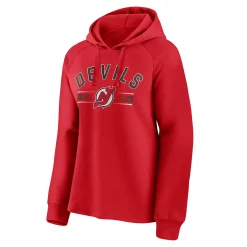 Women's Fanatics Branded Red New Jersey Devils Perfect Play Raglan Pullover Hoodie -Fanatics Clothing Shop 5917277 ALT2