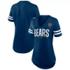 Women's Fanatics Branded Navy Chicago Bears Speed Tested V-Neck T-Shirt