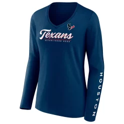 Women's Fanatics Branded Navy Houston Texans Drive Forward V-Neck Long Sleeve T-Shirt 7 Women's Fanatics Branded Navy Houston Texans Drive Forward V-Neck Long Sleeve T-Shirt -Fanatics Clothing Shop 5917490 ALT2