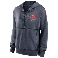 Women's Fanatics Branded Heathered Charcoal Wisconsin Badgers Overall Speed Lace-Up Pullover Hoodie 7 Women's Fanatics Branded Heathered Charcoal Wisconsin Badgers Overall Speed Lace-Up Pullover Hoodie -Fanatics Clothing Shop 5929828 ALT2