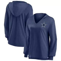 Women's Fanatics Branded Navy Dallas Cowboys Jumper V-Neck Pullover Hoodie