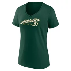 Women's Fanatics Branded Green Oakland Athletics One & Only V-Neck T-Shirt -Fanatics Clothing Shop 5930108 ALT2