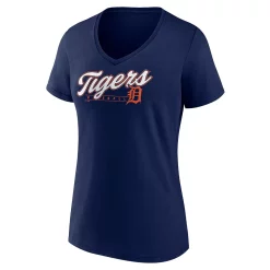 Women's Fanatics Branded Navy Detroit Tigers One & Only V-Neck T-Shirt -Fanatics Clothing Shop 5930255 ALT2