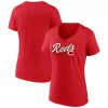 Women's Fanatics Branded Red Cincinnati Reds One & Only V-Neck T-Shirt
