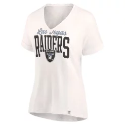 Women's Fanatics Branded Oatmeal Las Vegas Raiders Motivating Force V-Neck T-Shirt -Fanatics Clothing Shop 5936338 ALT2