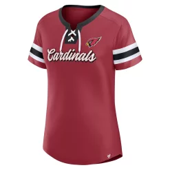 Women's Fanatics Branded Cardinal Arizona Cardinals Original State Lace-Up T-Shirt -Fanatics Clothing Shop 5936536 ALT2