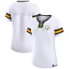 Women's Fanatics Branded White Pittsburgh Steelers Sunday Best Lace-Up T-Shirt 2 Women's Fanatics Branded White Pittsburgh Steelers Sunday Best Lace-Up T-Shirt -Fanatics Clothing Shop 5936539