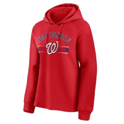 Women's Fanatics Branded Red Washington Nationals Perfect Play Raglan Pullover Hoodie -Fanatics Clothing Shop 5937159 ALT2