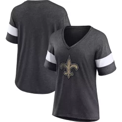 Women's Fanatics Branded Heathered Charcoal/White New Orleans Saints Distressed Team Tri-Blend V-Neck T-Shirt 6 Women's Fanatics Branded Heathered Charcoal/White New Orleans Saints Distressed Team Tri-Blend V-Neck T-Shirt -Fanatics Clothing Shop 5937198 ALT