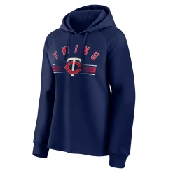 Women's Fanatics Branded Navy Minnesota Twins Perfect Play Raglan Pullover Hoodie -Fanatics Clothing Shop 5937227 ALT2