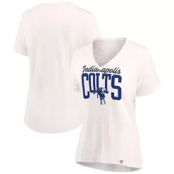 Women's Fanatics Branded Oatmeal Indianapolis Colts Motivating Force V-Neck T-Shirt