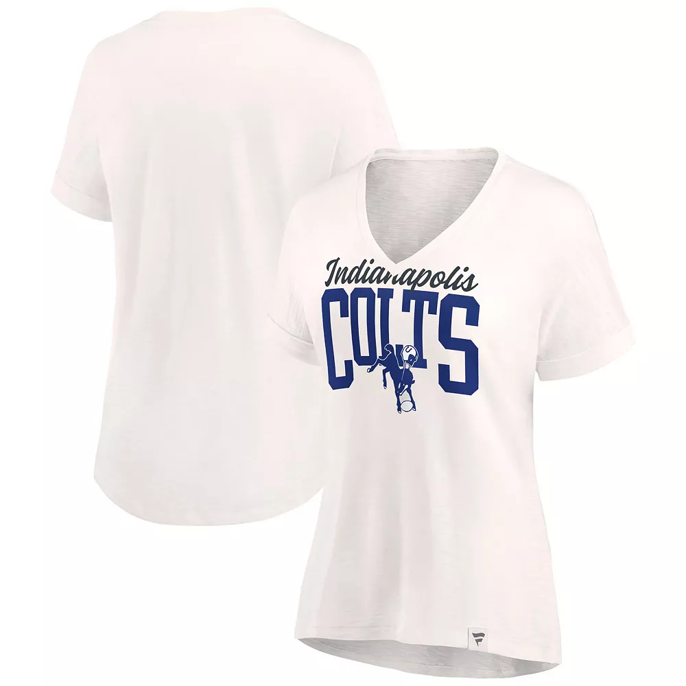 Women's Fanatics Branded Oatmeal Indianapolis Colts Motivating Force V-Neck T-Shirt 4 Women's Fanatics Branded Oatmeal Indianapolis Colts Motivating Force V-Neck T-Shirt - Image 2