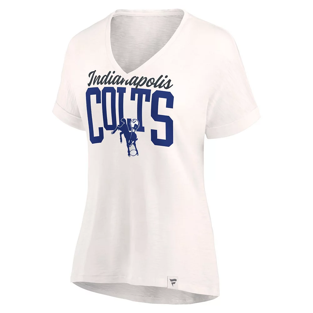 Women's Fanatics Branded Oatmeal Indianapolis Colts Motivating Force V-Neck T-Shirt 5 Women's Fanatics Branded Oatmeal Indianapolis Colts Motivating Force V-Neck T-Shirt - Image 3