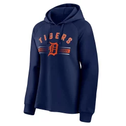Women's Fanatics Branded Navy Detroit Tigers Perfect Play Raglan Pullover Hoodie -Fanatics Clothing Shop 5937442 ALT2