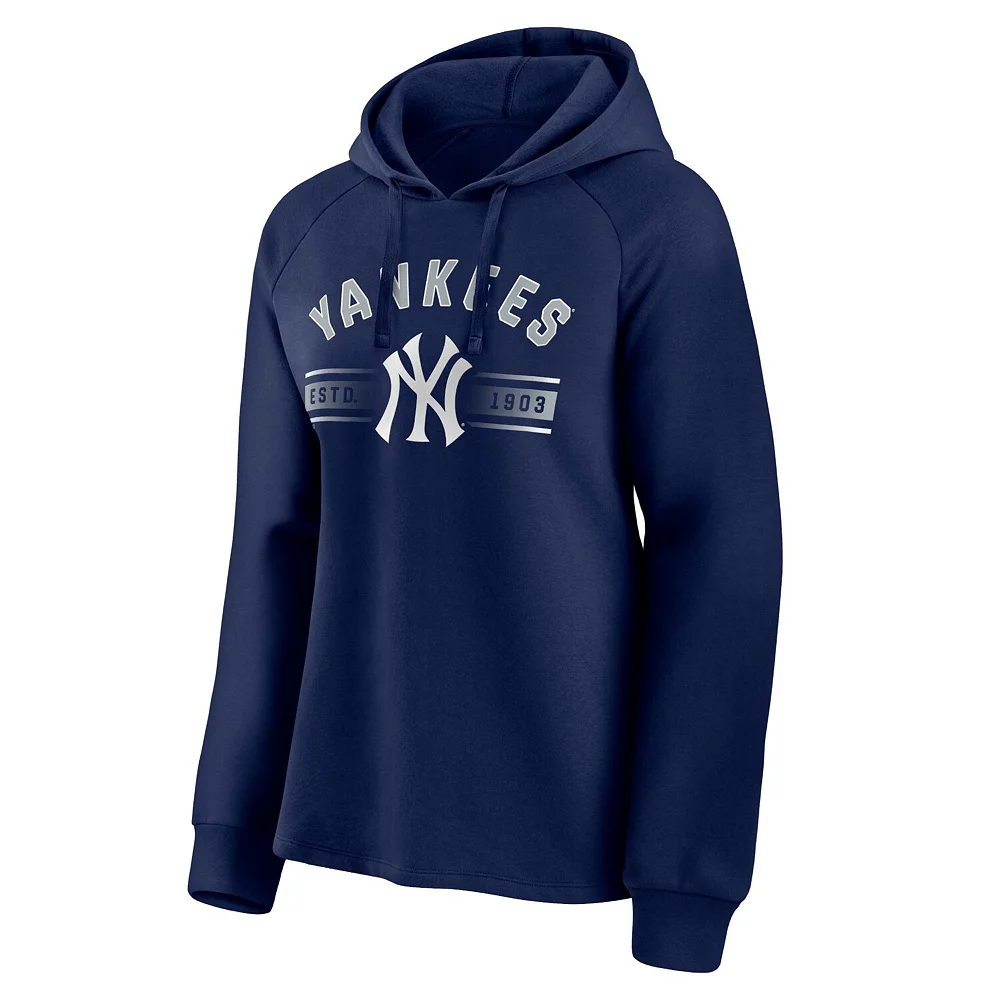 Women's Fanatics Branded Navy New York Yankees Perfect Play Raglan Pullover Hoodie 5 Women's Fanatics Branded Navy New York Yankees Perfect Play Raglan Pullover Hoodie - Image 3