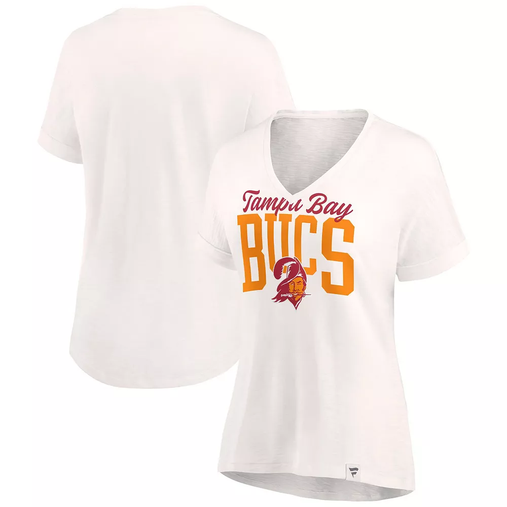 Women's Fanatics Branded Oatmeal Tampa Bay Buccaneers Motivating Force V-Neck T-Shirt 3 Women's Fanatics Branded Oatmeal Tampa Bay Buccaneers Motivating Force V-Neck T-Shirt