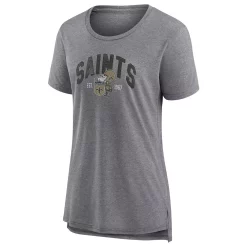 Women's Fanatics Branded Heathered Gray New Orleans Saints Drop Back Modern T-Shirt 7 Women's Fanatics Branded Heathered Gray New Orleans Saints Drop Back Modern T-Shirt -Fanatics Clothing Shop 5937589 ALT2