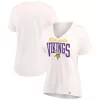Women's Fanatics Branded Oatmeal Minnesota Vikings Motivating Force V-Neck T-Shirt -Fanatics Clothing Shop 5937652