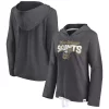 Women's Fanatics Branded Heathered Charcoal New Orleans Saints First Team Flowy Pullover Hoodie -Fanatics Clothing Shop 5937848