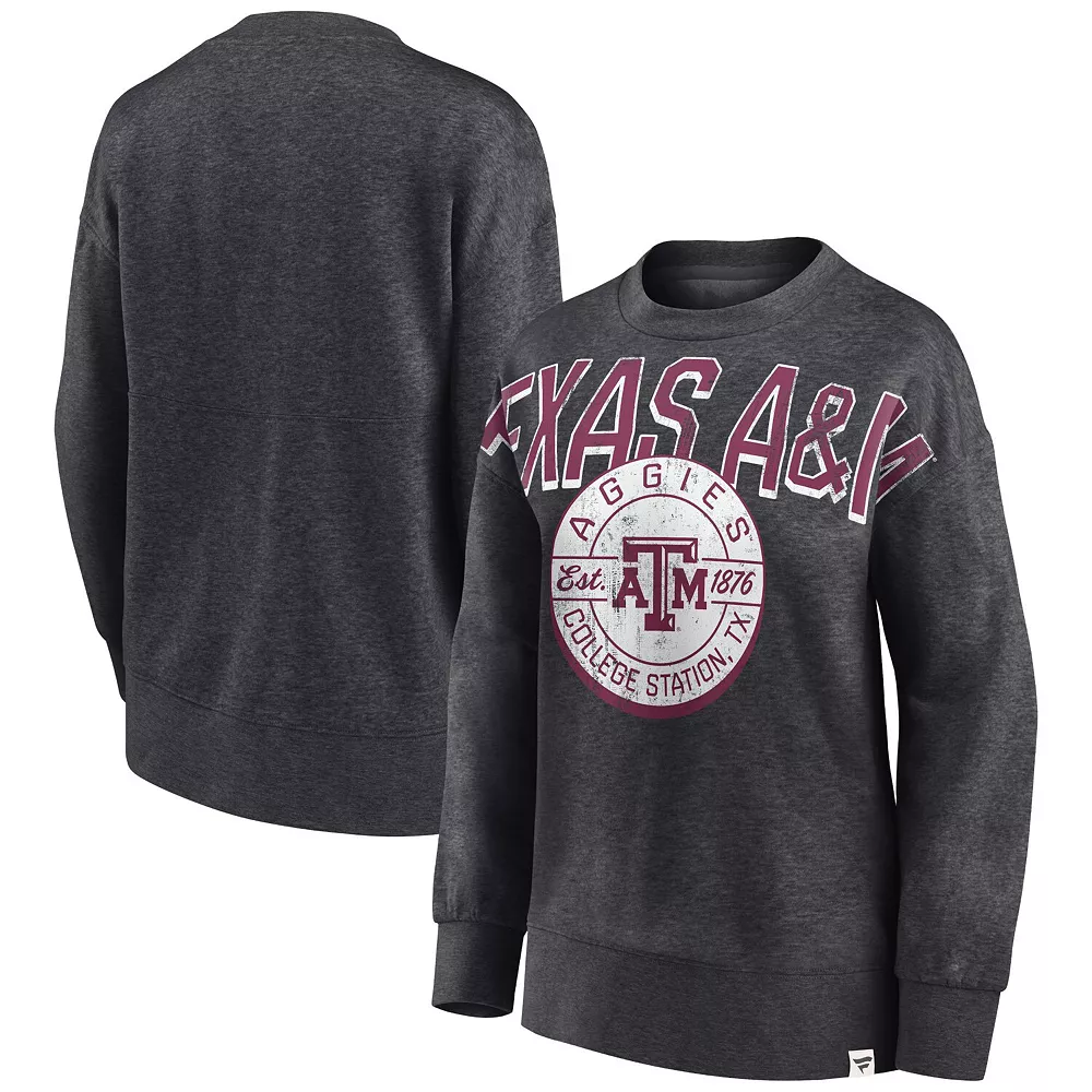 Women's Fanatics Branded Heathered Charcoal Texas A&M Aggies Jump Distribution Pullover Sweatshirt 3 Women's Fanatics Branded Heathered Charcoal Texas A&M Aggies Jump Distribution Pullover Sweatshirt