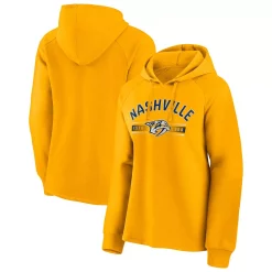 Women's Fanatics Branded Gold Nashville Predators Perfect Play Raglan Pullover Hoodie