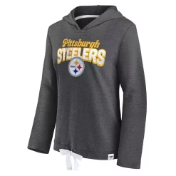 Women's Fanatics Branded Heathered Charcoal Pittsburgh Steelers First Team Flowy Pullover Hoodie 7 Women's Fanatics Branded Heathered Charcoal Pittsburgh Steelers First Team Flowy Pullover Hoodie -Fanatics Clothing Shop 5938932 ALT2