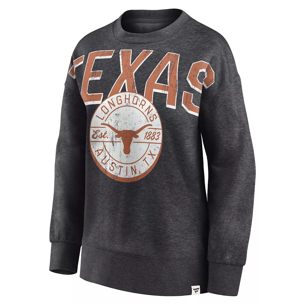 Women's Fanatics Branded Heathered Charcoal Texas Longhorns Jump Distribution Pullover Sweatshirt 5 Women's Fanatics Branded Heathered Charcoal Texas Longhorns Jump Distribution Pullover Sweatshirt - Image 3