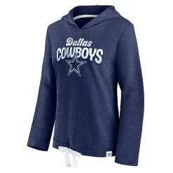 Women's Fanatics Branded Heathered Navy Dallas Cowboys First Team Flowy Pullover Hoodie -Fanatics Clothing Shop 5950867 ALT2
