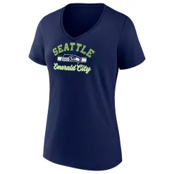 Women's Fanatics Branded College Navy Seattle Seahawks Slogan V-Neck T-Shirt -Fanatics Clothing Shop 5951253 ALT2