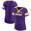 Women's Fanatics Branded Purple Minnesota Vikings Original State Lace-Up T-Shirt -Fanatics Clothing Shop 5952053