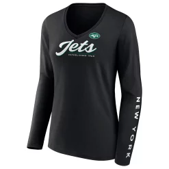 Women's Fanatics Branded Black New York Jets Drive Forward V-Neck Long Sleeve T-Shirt -Fanatics Clothing Shop 5953252 ALT2