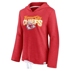 Women's Fanatics Branded Heathered Red Kansas City Chiefs First Team Flowy Pullover Hoodie -Fanatics Clothing Shop 5967686 ALT2