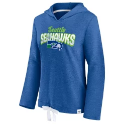 Women's Fanatics Branded Heathered Royal Seattle Seahawks First Team Flowy Pullover Hoodie -Fanatics Clothing Shop 5967759 ALT2